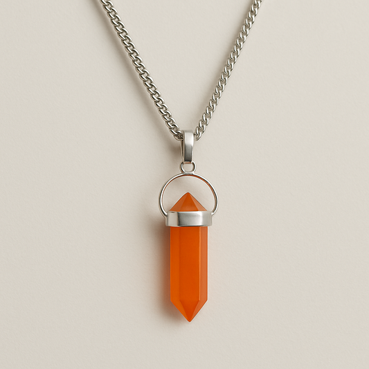 Carnelian Pendant – The Stone of Vitality & Courage (Unisex)